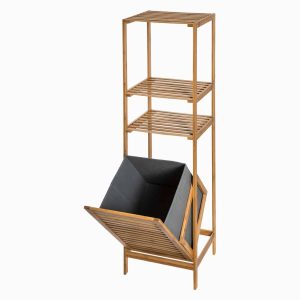 Adeline – Bambuhylla med tvättkorg