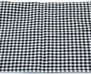 Underlägg bordstablett rutig svart bomull 34x45cm