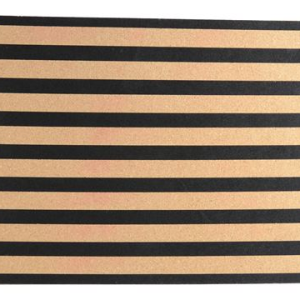 Tablett kork svartrandig