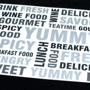 Underlägg bordstablett Texter PVC