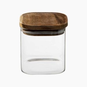 Mina – Förvaringsglas med lock av akaciaträ