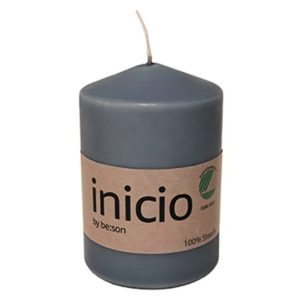 inicio Blockljus Blå 100% stearin 67x100mm Svanen