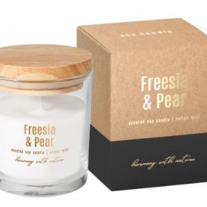 Aura Scented soy candle Fressia&Pear 150g 28h