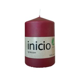 inicio Blockljus Bordeaux 100% stearin 67x100mm Sv