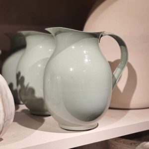 Emaljkanna Grön H 18 cm