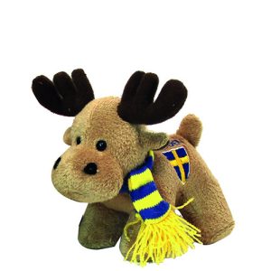 Älg stående med halsd 11 cm