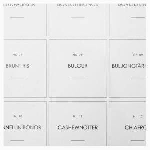 Rosa – Fyrkantiga etiketter för torrvaror (120 st.)