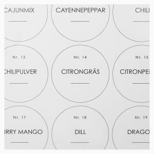 Rosa – Runda etiketter för kryddburkar (80 st.)