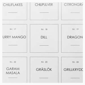 Rosa – Små fyrkantiga etiketter för kryddburkar (80 st.)