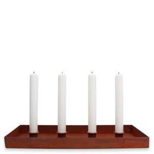 Adventsljusstake i Rostigt Järn