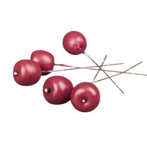 Äpple stick dekoration 2,3 cm 5-pack