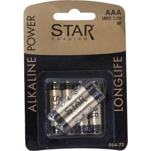 Batteri AAA 1,5 V 6-pack