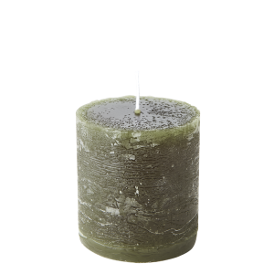 Blockljus mossgrön 7 x 7,5 cm