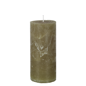 Blockljus mossgrön 7 x 15 cm