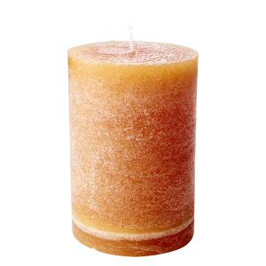 Blockljus ocra / orange 10 x 15 cm