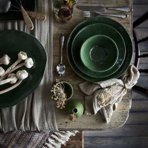 Bordsduk beige bomull 220 x 140 cm