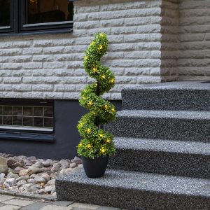 Dekorationsträd Buxbom med LED belysning 90 cm