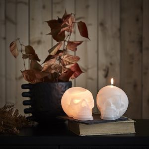 Dödskalle blockljus halloween