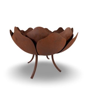 Eldskål / Eldfat / Eldkorg i rostigt järn 59 x 43 cm