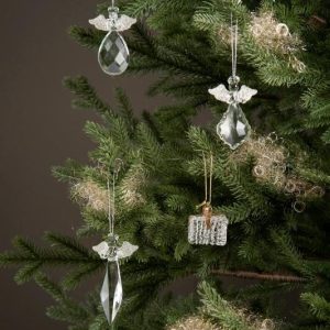 Glasängel kristall hänge 3-pack