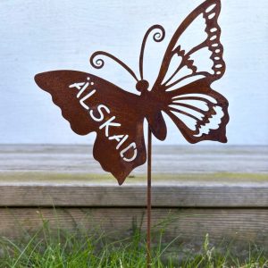 Gravdekoration – Fjäril älskad