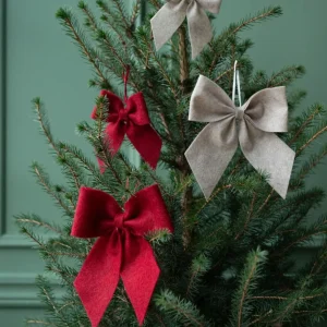 Rosett Hänge / Juldekoration Röd 10 x 13 cm