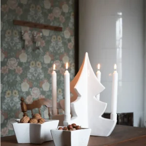 Julgran med ljushållare / Ljusstake 37 cm