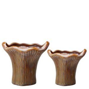 Svamp / kantarell kruka H 10 cm