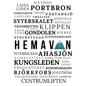 Bricka – Hemavan text