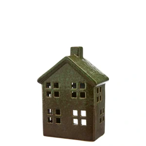 Ljushus / ljuslykta porslin Grön 14 cm