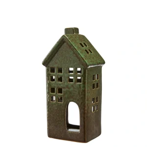 Ljushus / ljuslykta porslin Grön 17 cm