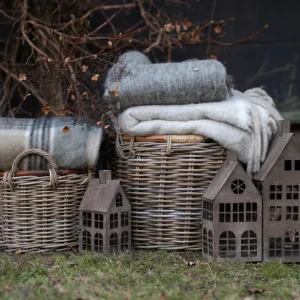 Ljushus / Huslykta rostig metall H 25 cm