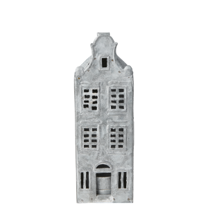 Ljushus / Huslykta / Ljuslykta Grå Vit H 18 cm