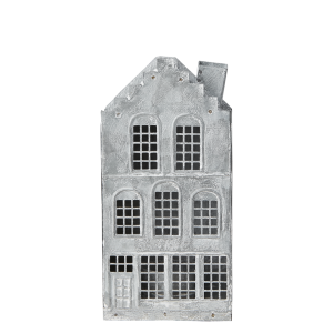 Ljushus / Huslykta / Ljuslykta Grå Vit H 17,5 cm