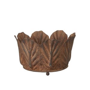 Rostig kruka med löv – Mellan