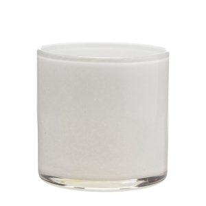 Vit ljuslykta H 10 cm