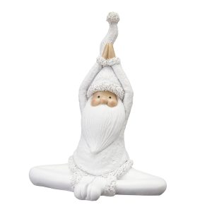 Yoga tomte vit – Lotus pose H 18 cm