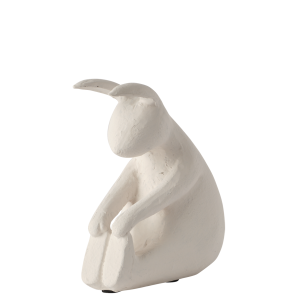 Yogakanin sittande vit H 11,5 cm